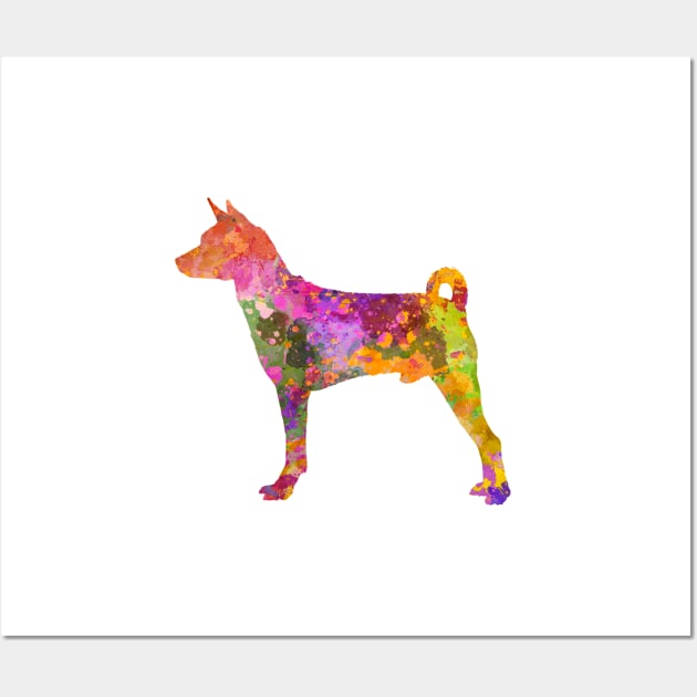 Basenji in watercolor Wall Art by PaulrommerArt